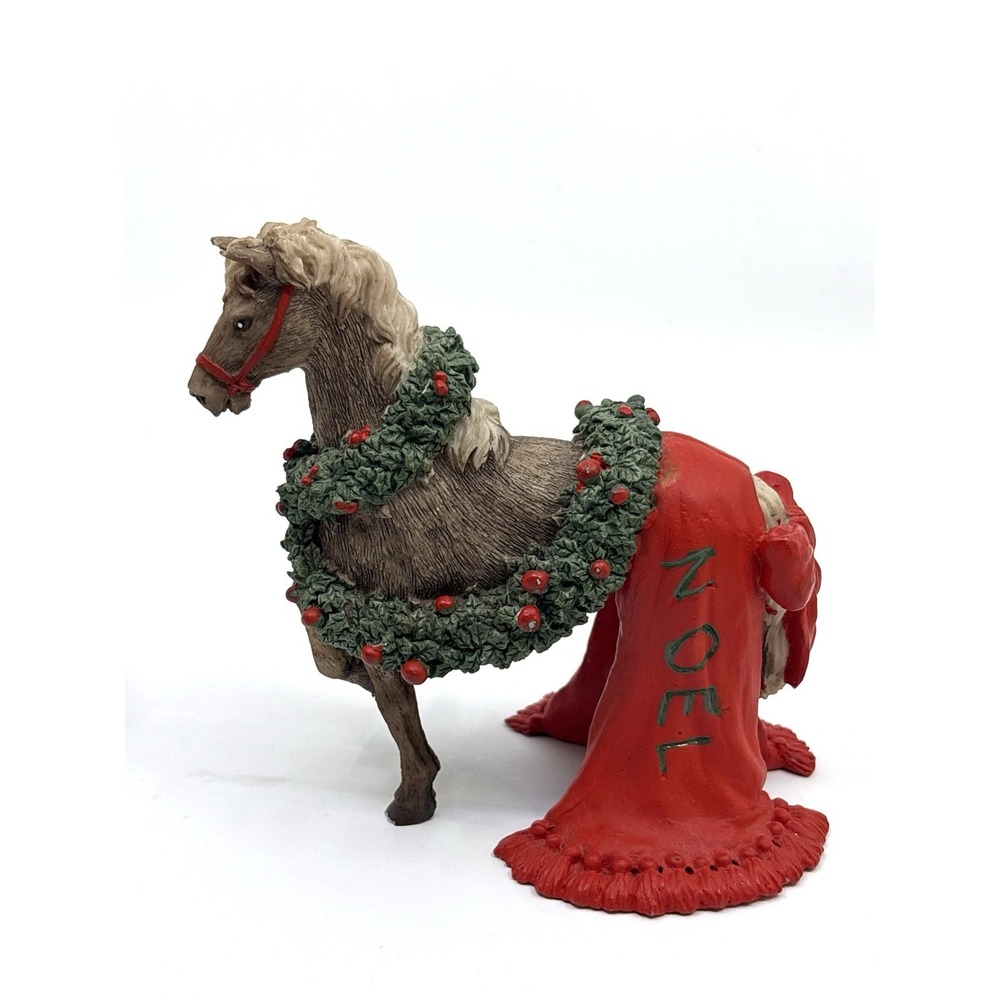 Vintage 1990 Tom Rubel Silver Deer Christmas Animals Trotting Horse Figurine